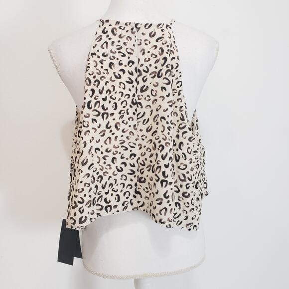 NEW!! 11. Honore PLUS SIZE 18 Tank Blouse Crop Top Curvy Animal Print Halter - Picture 4 of 13